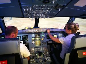 Voreinstellungen treffen im A320 Flugsimulator für den Start.